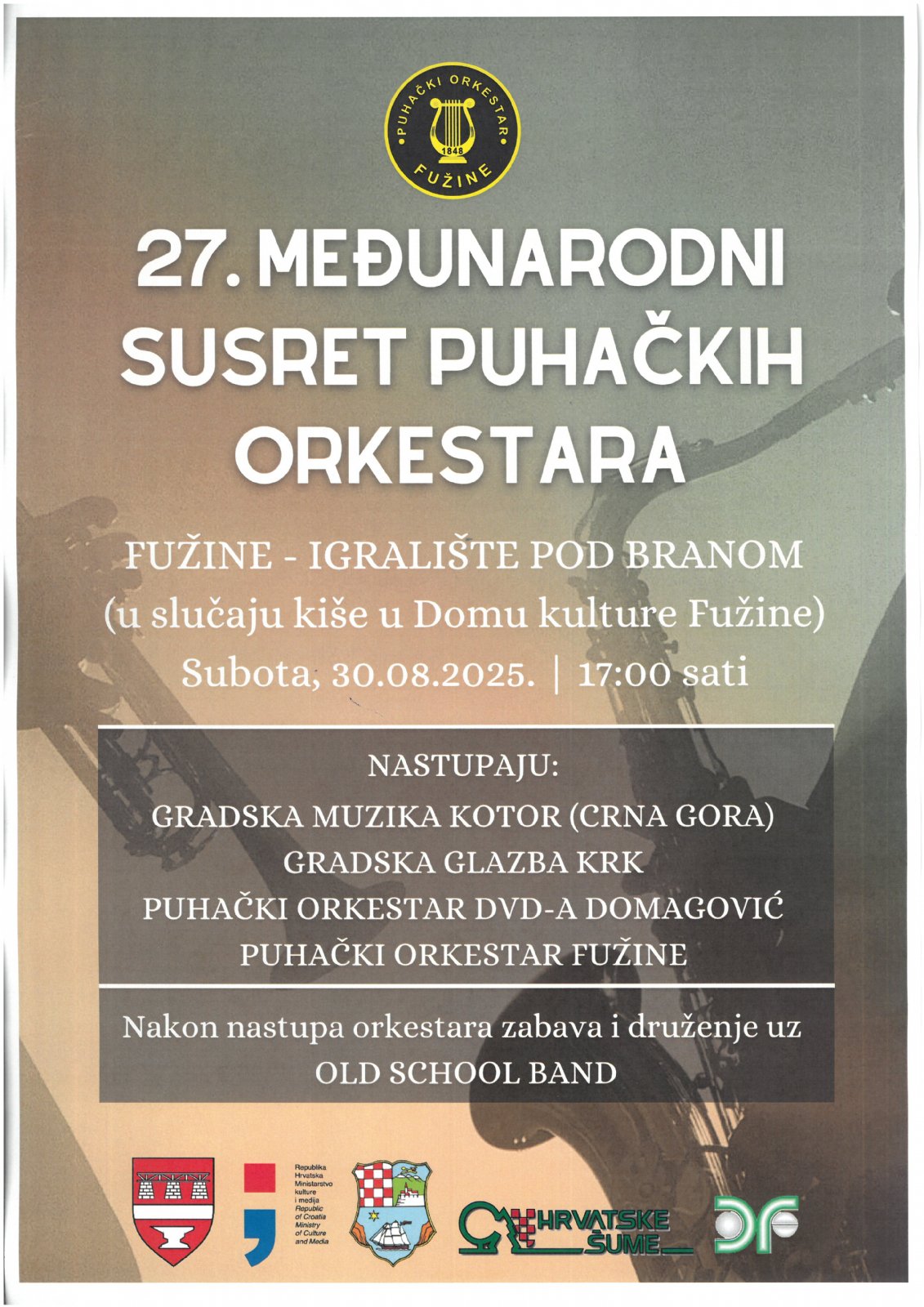 27. MEĐUNARODNI SUSRET PUHAČKIH ORKESTARA - FUŽINE