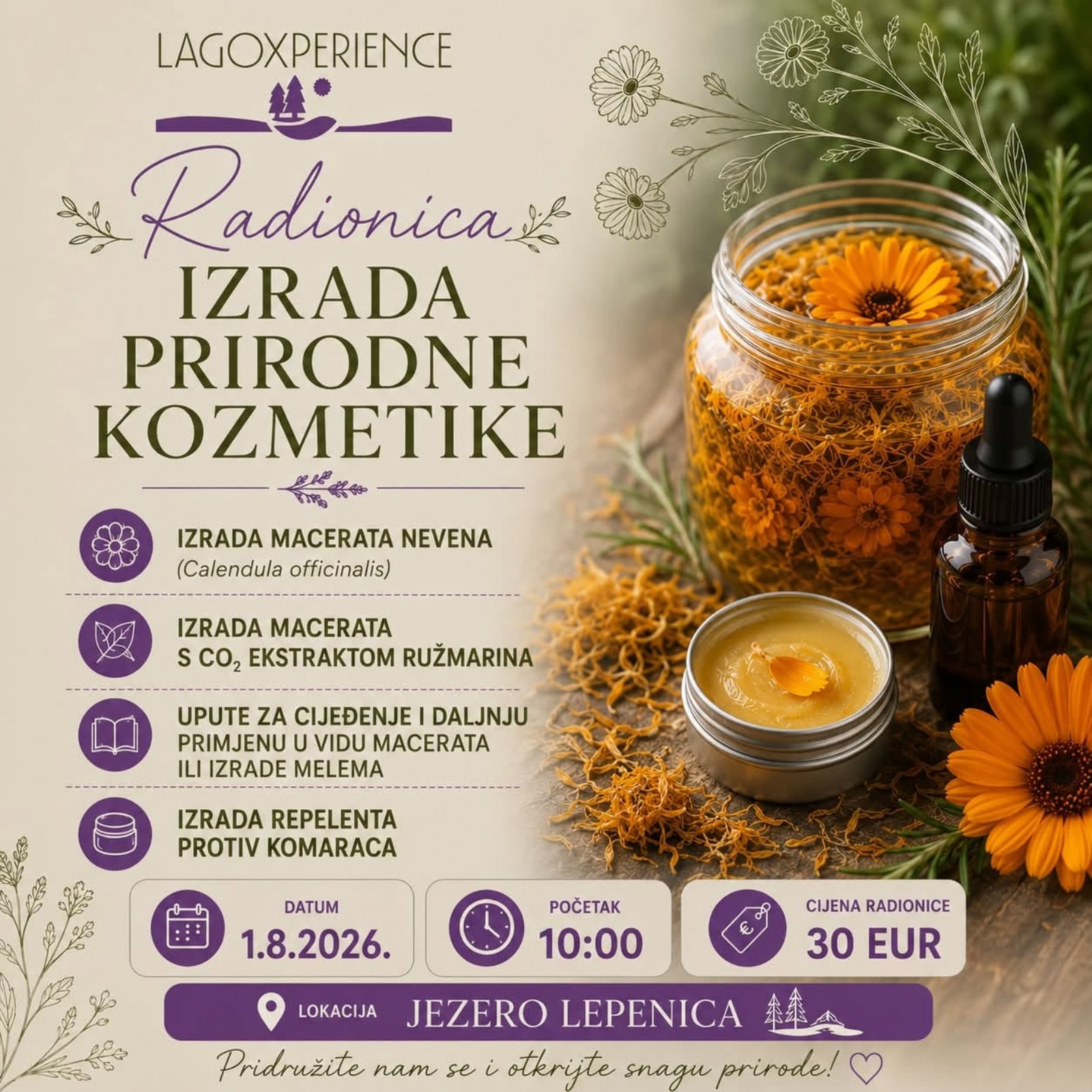 RADIONICA IZRADE PRIRODE KOZMETIKE