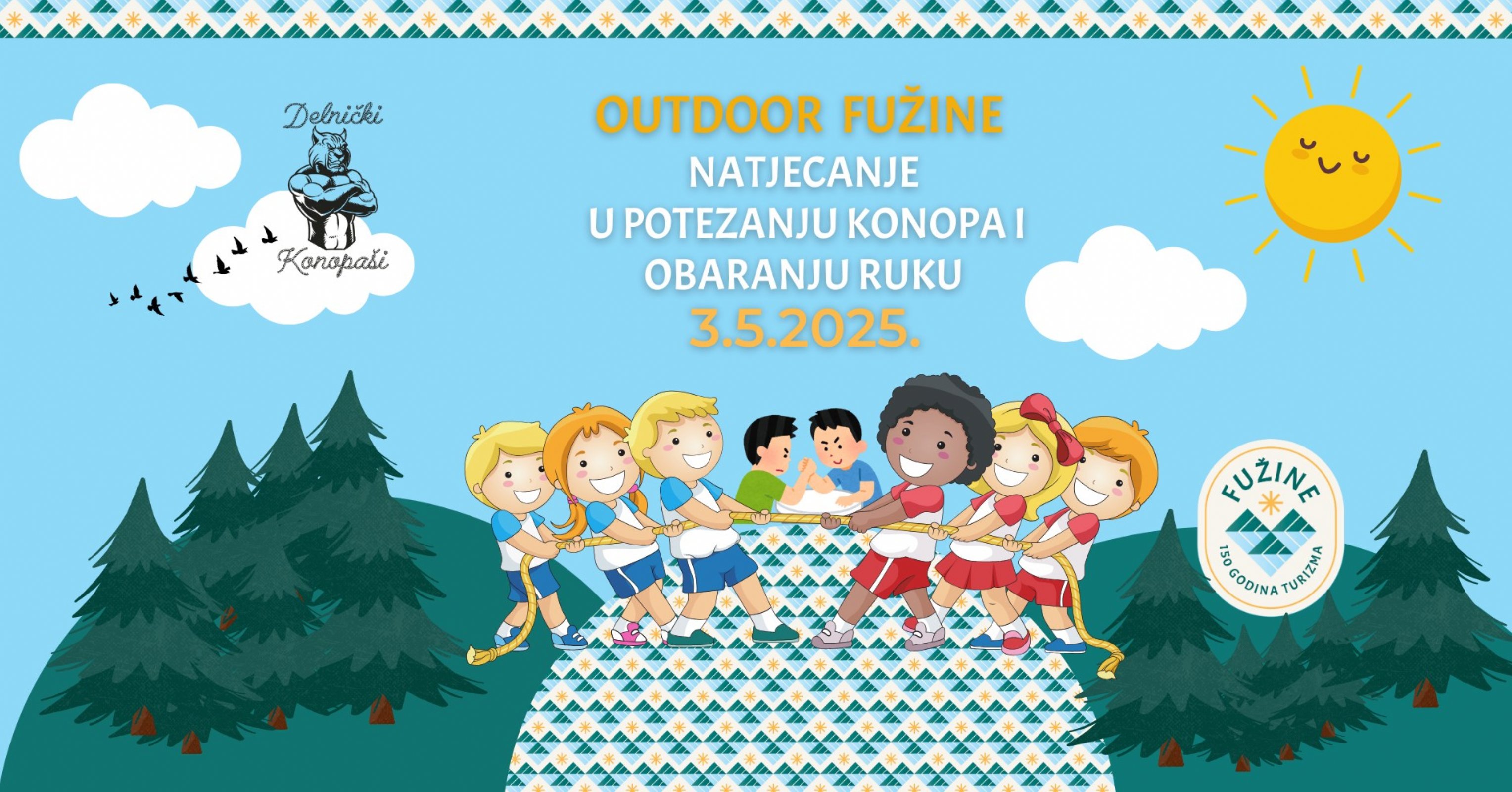 OUTDOOR FUŽINE - Potezanje konopa i obaranje ruku 