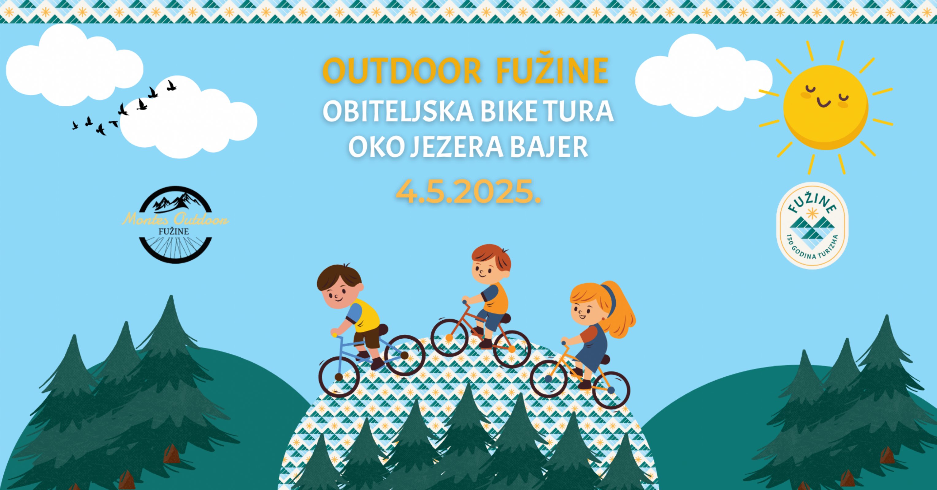 OUTDOOR FUŽINE - Obiteljska bike tura oko jezera Bajer 